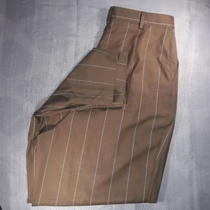 NWT ASOS trouser pants tan and cream strip size 6
